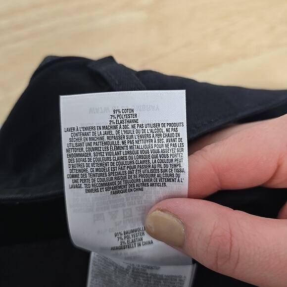 Ted Baker Womens Black Skinny Jeans Size 28 Wax Coated Ombre Dip Dye Biker Edgy - Picture 4 of 10